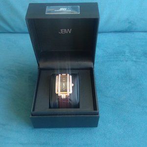 JBW women's watch brown leather strap diamond accent $157